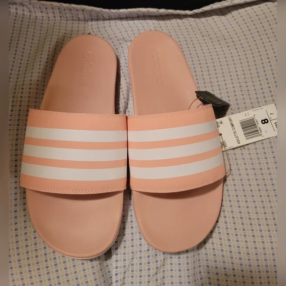 Adidas Adilette Comfort Slide Sandal - Women's Size 8 - Picture 1 of 6